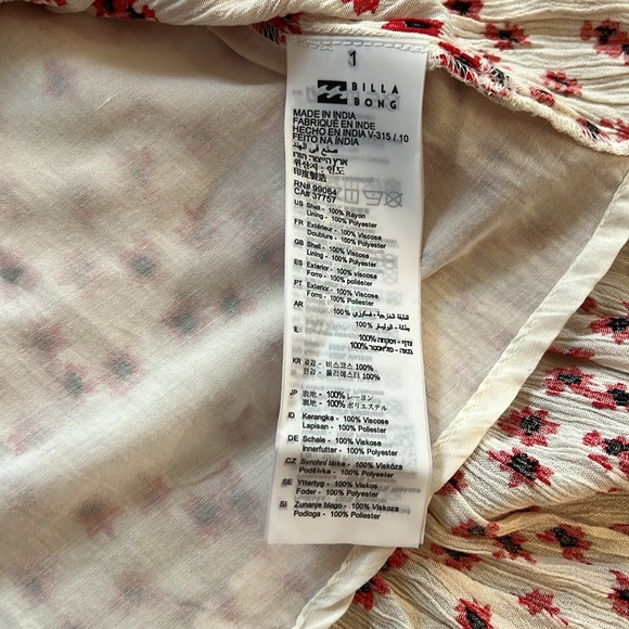 NWT Billabong wrap dress. Cap sleeve Medium - Picture 6 of 7